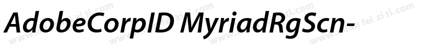AdobeCorpID MyriadRgScn字体转换